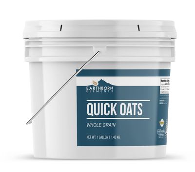 Earthborn Elements Quick Oats 1 Gallon, Bulk Size, Quick Breakfast, Whole Grain Oats