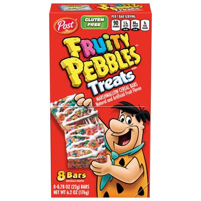 Post, Fruity Pebbles Treats, 6.2 Ounce, 8 Count