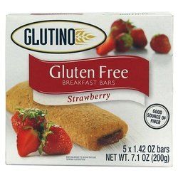 Glutino, Gluten Free, Strawberry Breakfast Bars, 7.05oz Box (Pack of 6)