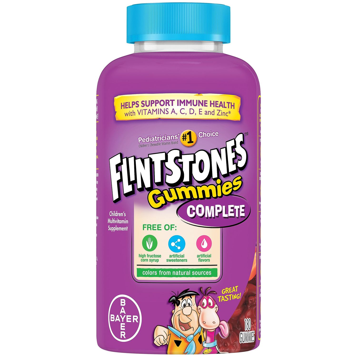 Flintstones Vitamins Complete Gummies, Kids Vitamins with Vitamin C for Toddlers and Children, Vitamins for Kids with Vitamin A, B6, B12, E &amp; Zinc, 180 Count