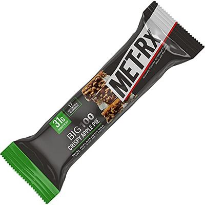 Product Of Met-Rx Big100, Bar - Colossal Crispy Apple Pie, Count 9 (3.52 oz ) - Nutrition Bar With Protein / Grab Varieties &amp; Flavors