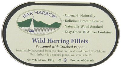 Bar Harbor Wild Herring Fillets with Cracked Pepper, 6.7 oz. (Pack of 12)