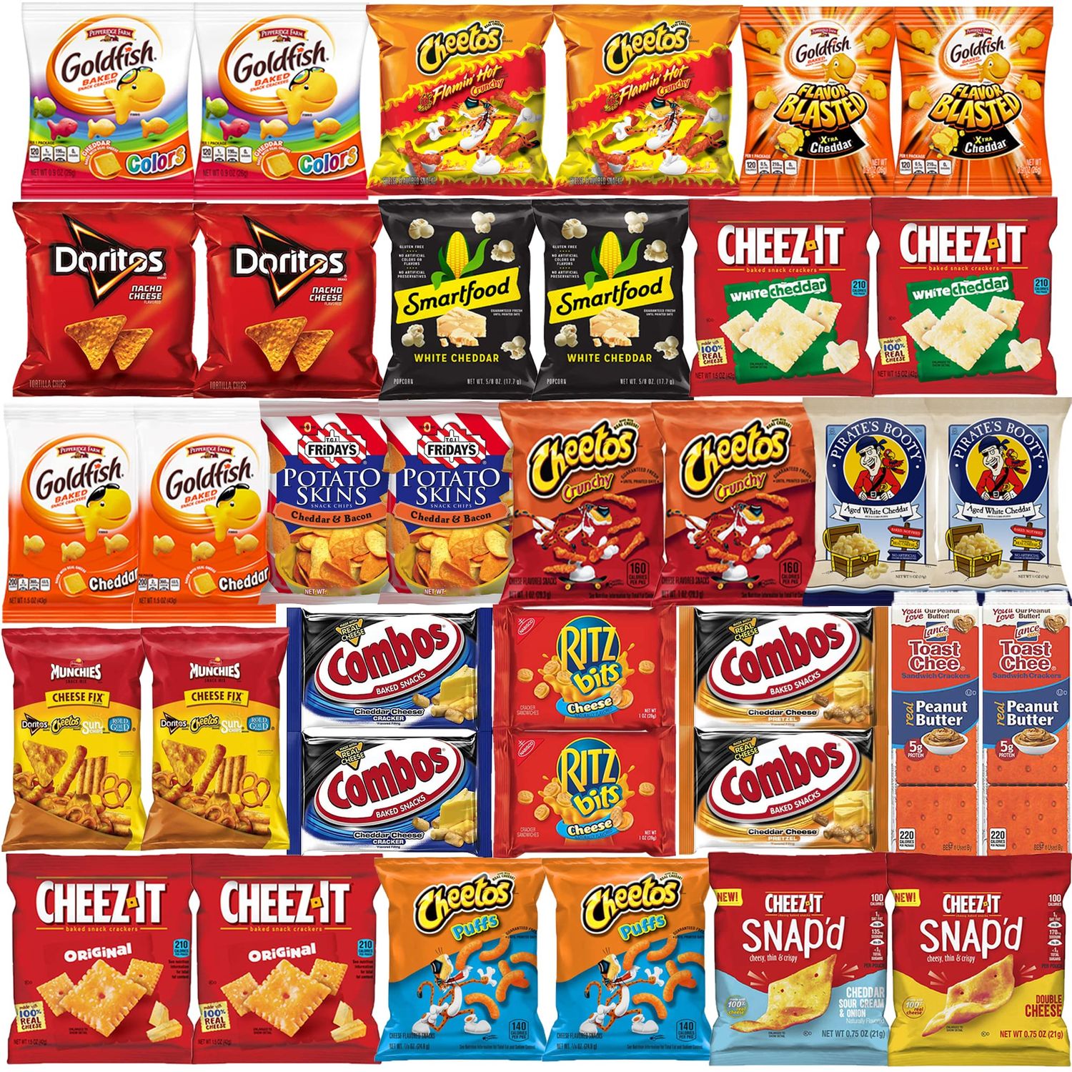 Cheese Crackers and Cheese Snacks - Variety Pack Assortment - Sampler Bulk Care Package Gift Box (36 Count)