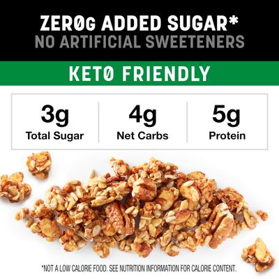 KIND Zero Added Sugar Granola, Variety Pack, Apple Cinnamon Nut &amp; Caramel Mocha Nut, Healthy Snacks, 5g Protein, Gluten Free, 2 Count