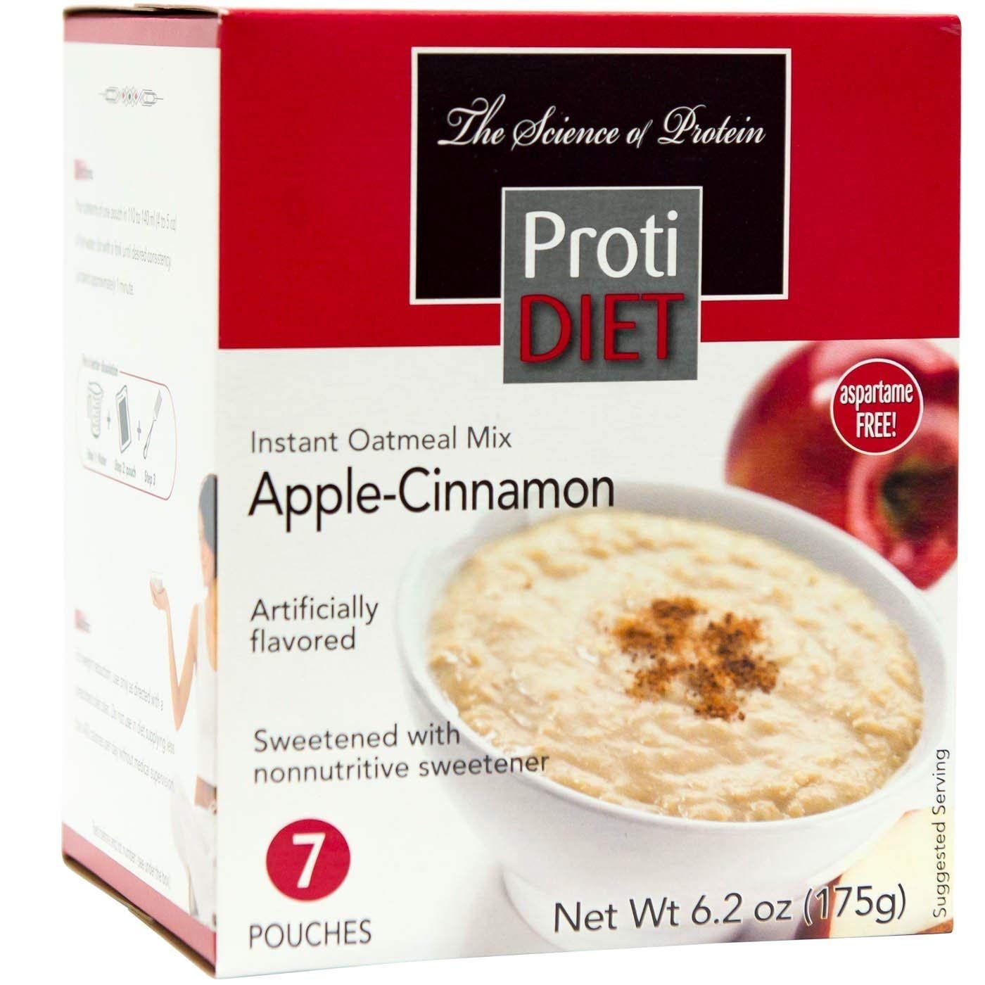 Protidiet Oatmeal  Apple Cinnamon 7  62 oz pouches per box