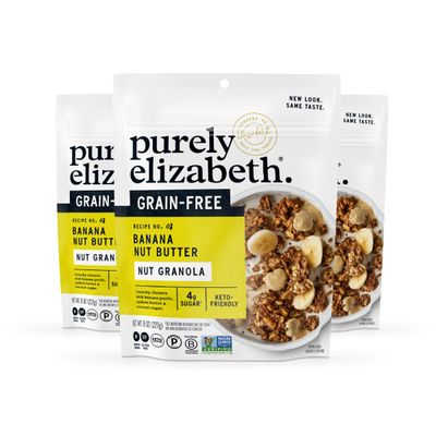 Purely Elizabeth, Banana Nut Butter, Keto Granola, Grain-Free (3 Ct, 8oz Bags)