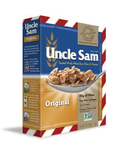 Uncle Sam - Toasted Whole Wheat Berry Flakes &amp; Flaxseed Cereal, 10 oz (Pack of 3)