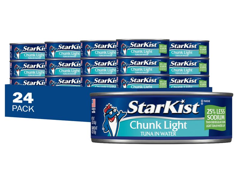StarKist 25% Less Sodium Chunk Light Tuna in Water - 5 oz Can (Pack of 24)