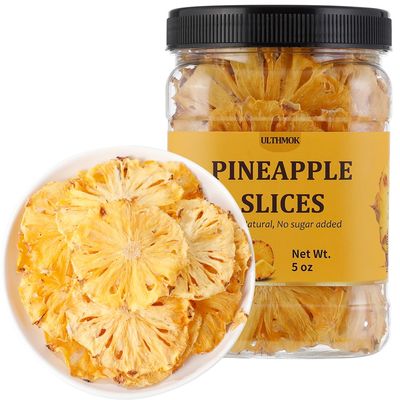 Premium Dried Pineapple 5 Oz/142g,Dehydrated Pineapple Slices,100% Natural,No Sugar Added &amp; No Additives.