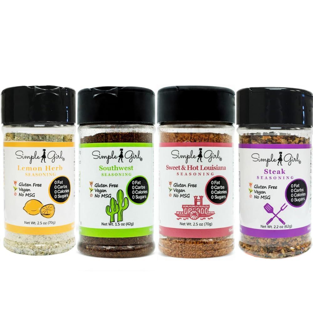 Simple Girl Gourmet Spice Set With Southwest Seasoning - Sugar Free - Vegan and Diabetic Friendly - Carb Free - Gluten Free - MSG Free - Compatible With...