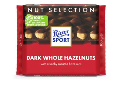 Ritter Sport Dark Chocolate with Hazelnuts -Pack of 3