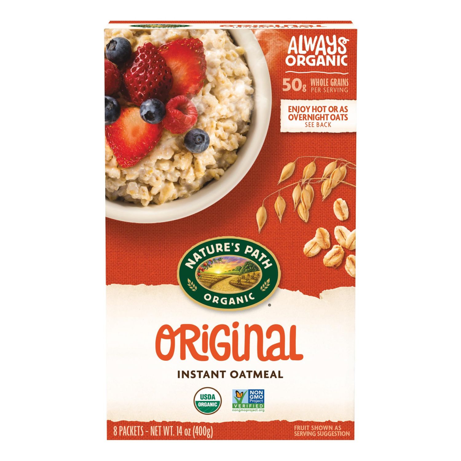 Nature&#39;s Path Organic Original Oatmeal, 14 oz (Pack of 6), Non-GMO