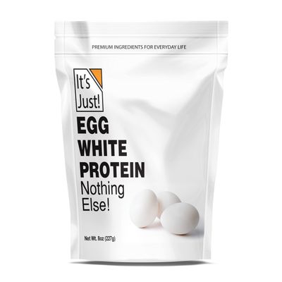 It&#39;s Just! - Egg White Protein Powder, Made in USA from Cage-Free Eggs, Dried Egg Whites (Unflavored, 8oz)
