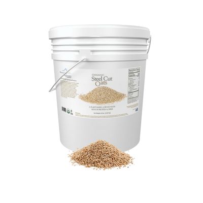 Mountain High Organics Inc. Certified Organic Steel Cut Oats 6G Bucket (42LBS)