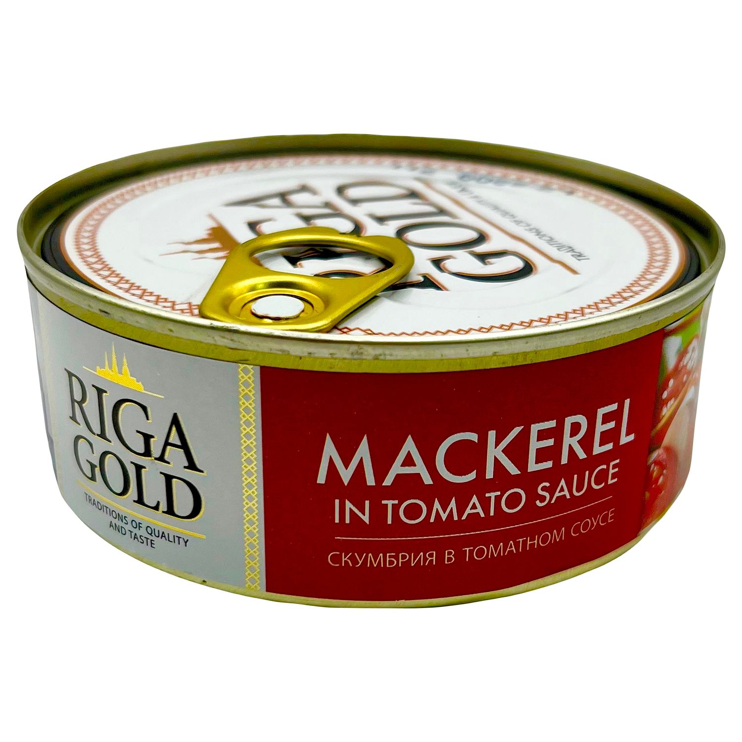 RIGA GOLD Atlantic Mackerel in Tomato Sauce 240g 8.5oz LATVIA GMO FREE (Pack 12)