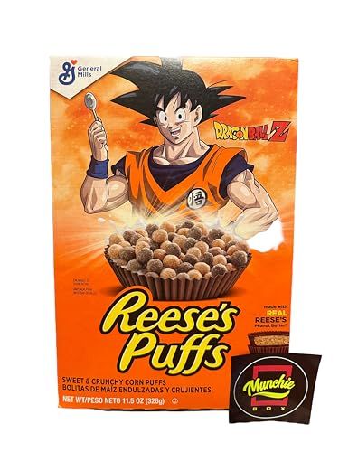 Puffs X Dragon Ball Z Limited Editon Cereal by Munchie Box Curations ((1) Small 11.5 Oz, GOKU)