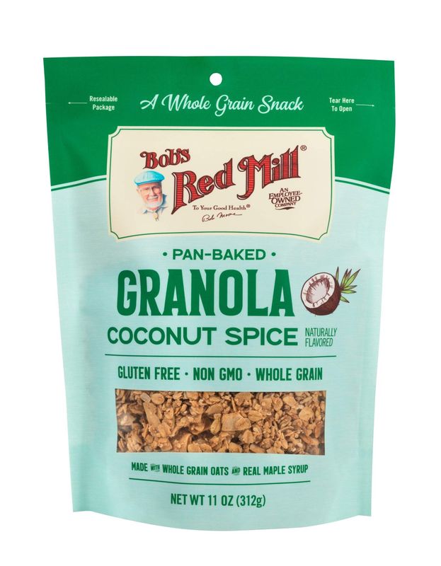 Bobs Red Mill Coconut Spice Homestyle Granola, 11 Ounce Bag (Pack of 6), Certified Gluten Free, Non GMO, Whole Grain