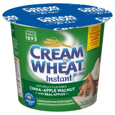 Cream of Wheat Hot Cereal to Go, Cinna-Apple Walnut, 2.29 Ounce