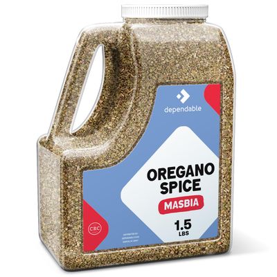 Dependable Food Oregano Seasoning - 1.5 Lb. Jar - Bulk, Kosher, 100% Natural