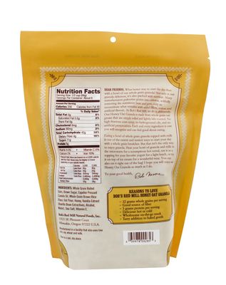 Bobs Red Mill Cereal Granola Honey Oat, 12 oz