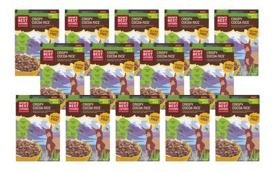 Mom's Best Crispy Cocoa Rice Cereal, Chocolatey Breakfast Cereal Made with Real Cocoa, Natural Flavor, No High-Fructose Corn Syrup, No Artificial Flavors or Preservatives, Gluten Free, 17.5 OZ Box