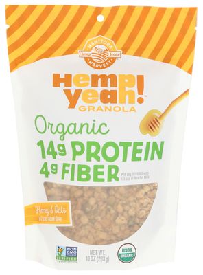 MANITOBA HARVEST Organic Honey &amp; Oats Hemp Yeah! Granola, 10 OZ