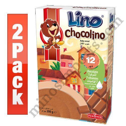 Lino Chocolino Instant Cereal Flakes 7oz 2 Pack