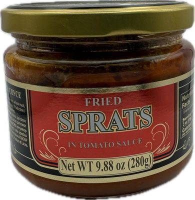 Riga Gold Fried Sprats in Tomato Sauce JAR 280gr (Pack 12)