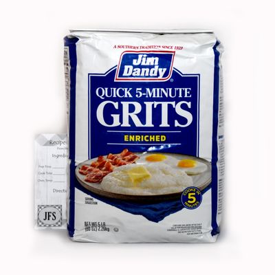 Jim Dandy Quick Grits, 5 lb Bag Bundled with a JFS Recipe Card (Pack of 1)