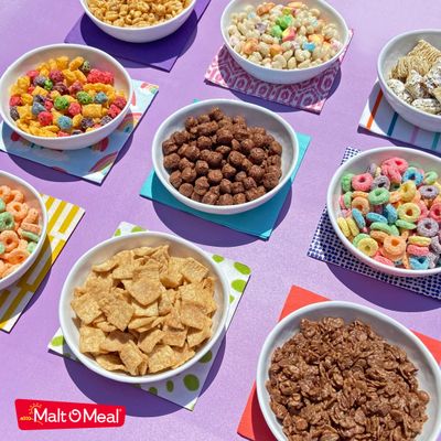 Malt-O-Meal Raisin Bran Cereal, Wheat Flakes and Raisins Breakfast Cereal, Large Cereal for Family, 39 OZ Resealable Cereal Bag