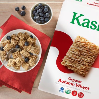 Kashi Breakfast Cereal, Family Breakfast, Organic Fiber Cereal, Autumn Wheat, 14oz Box (1 Box)