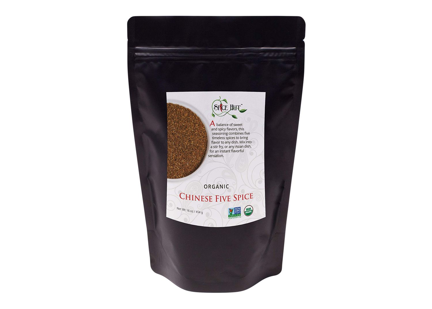 The Spice Hut Organic Chinese Five Spice, Blend 5 Seasoning for Asian Cuisine Stir Fry Oz, 16 Ounce,