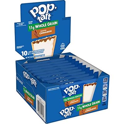 Pop-Tarts Toaster Pastries, Made with Whole Grain, School Lunch, Frosted Cinnamon (120 Pop-Tarts)