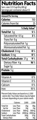 Nature's Path Organic Gluten Free Oats, Old Fashioned Oats, 18 Oz Canister (Pack of 6)