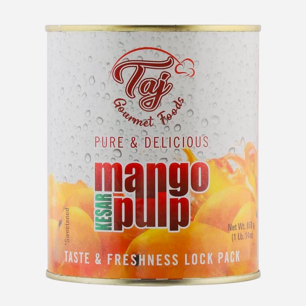 TAJ Kesar Mango Pulp, Sweetened Mango Puree, 30-ounce (1)