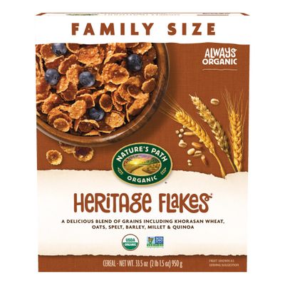 Nature&#39;s Path Organic Heritage Flakes Cereal, 33.5 oz (Pack of 1), Non-GMO