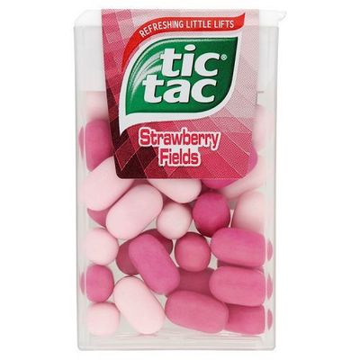 Tic Tac Strawberry Mix - Strawberry Flavor Tablets - 18 g - Pack of 6