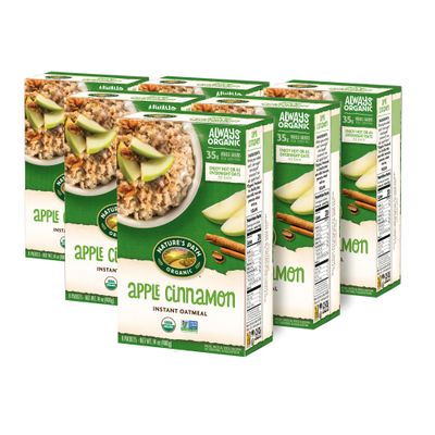 Nature's Path Organic Apple Cinnamon Oatmeal, 14 oz (Pack of 6), Non-GMO