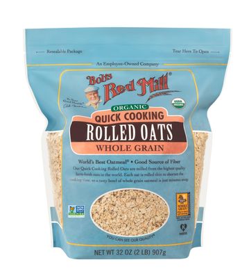 Bob's Red Mill Organic Quick Cooking Rolled Oats - 32 oz (Pack of 4)