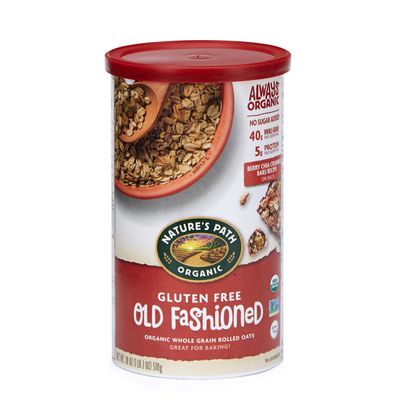 Nature&#39;s Path Organic Gluten Free Oats, Old Fashioned Oats, 18 Oz Canister (Pack of 6)