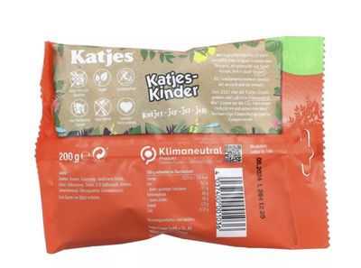 Katjes Kinder Licorice Cat-shaped Drops 200g Licorice Pieces(pack of 3)