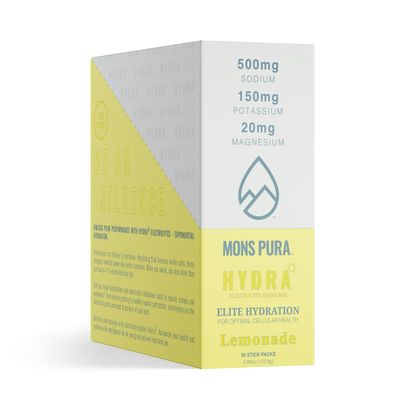 Mons Pura Hydra Lemonade Electrolyte Drink Mix - 30 Count