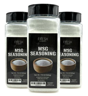 Fresh Finest Gourmet Spice - For Cooking, Baking, and Seasoning (MSG Seasoning 3 Pack)