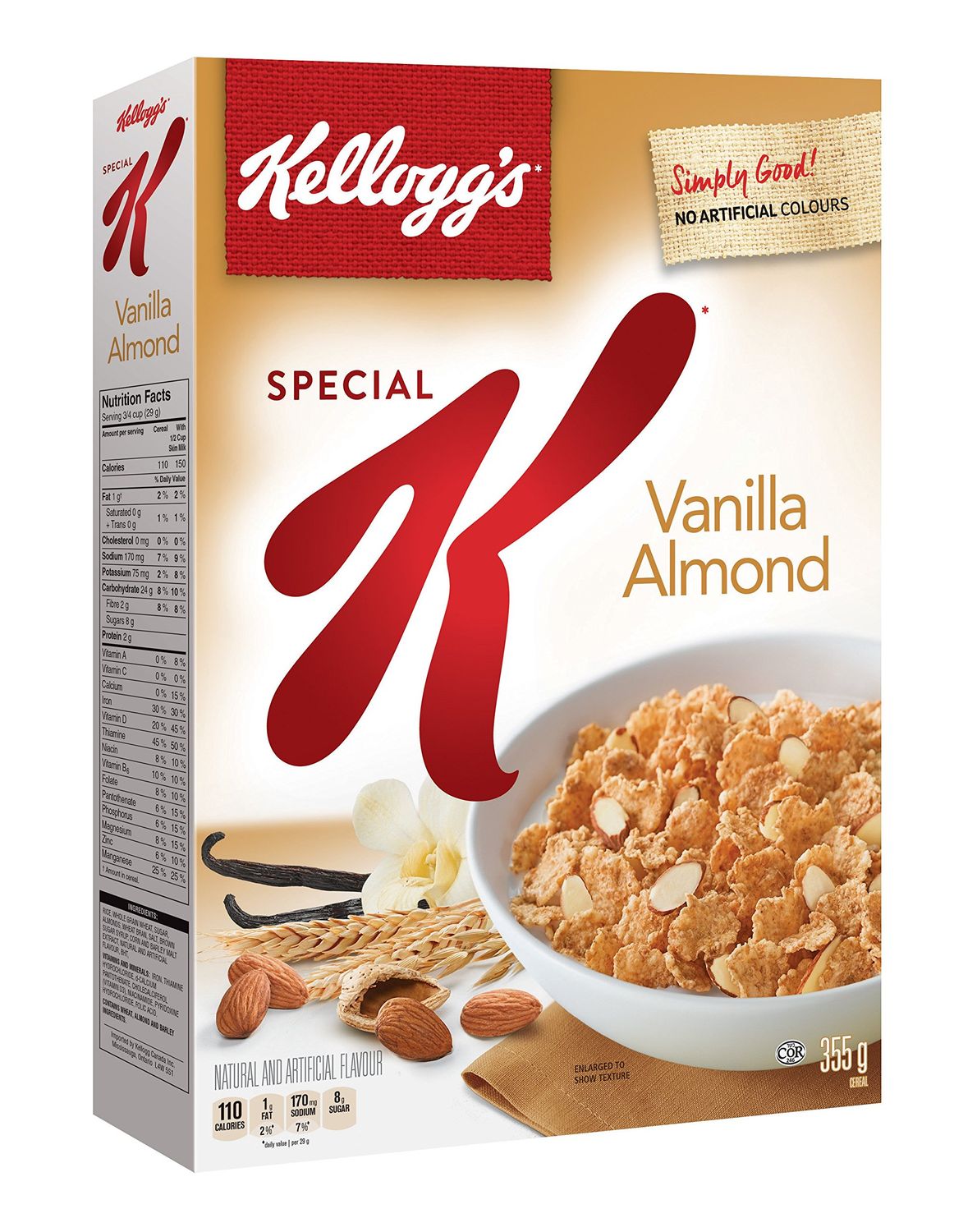 Kellogg&#39;s Special K Vanilla Almond Cereal 355g/12.5oz (Imported from Canada)