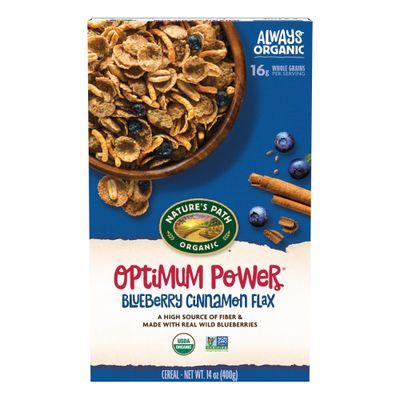 Nature&#39;s Path, Organic OPTIMUM Breakfast Cereal - Flax, Soy, Blueberry Cinnamon, 14 oz