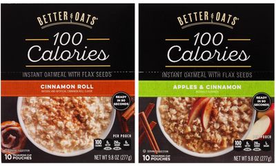 Better Oats Oat Fit Bundle: (1) Cinnamon Roll 9.8oz, (1) Apples &amp; Cinnamon 9.8oz (2 Boxes Total)