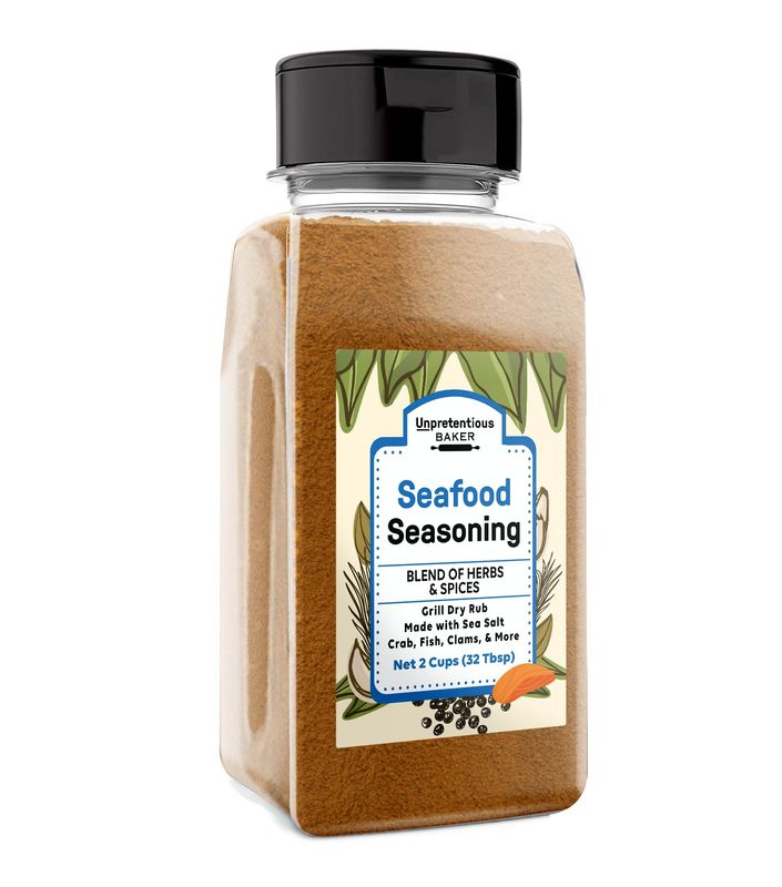 Unpretentious Seafood Seasoning, 2 Cups, Herbs &amp; Spices Blend for Fish, Shrimp, Clams, Crab, Gumbo, &amp; More
