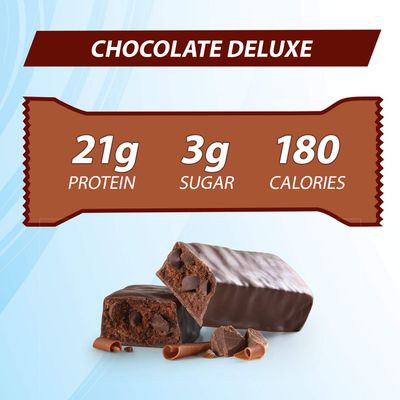 Pure Protein Bars, High Protein, Nutritious Snacks to Support Energy, Low Sugar, Gluten Free, Chocolate Deluxe, 6 Count (Pack of 2)