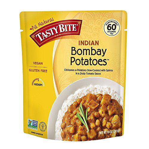 Tasty Bite Indian Bombay Potatoes, Microwaveable Ready to Eat Entre, 10 Ounce (Pack of 6)