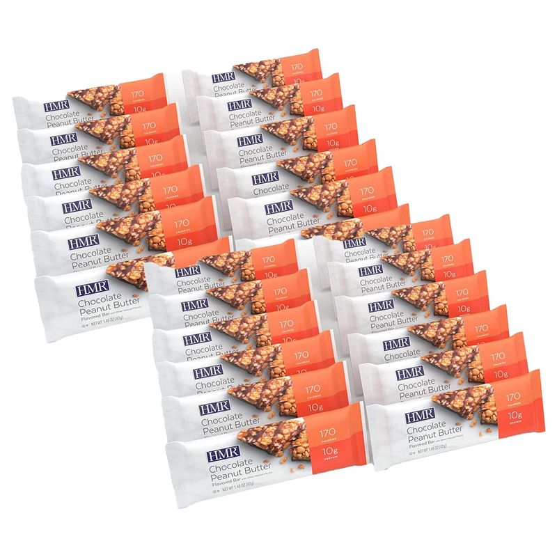 HMR Bar, Chocolate Peanut Butter Protein Bar | Nutritious Snack to Support Weight Maintenance | Low Calorie Dessert | 10g of Protein | 24 Count